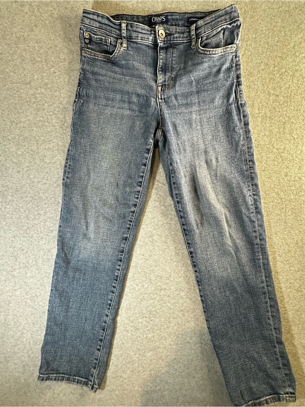 Chaps Women's Straight Leg Jeans in Medium Wash Blue